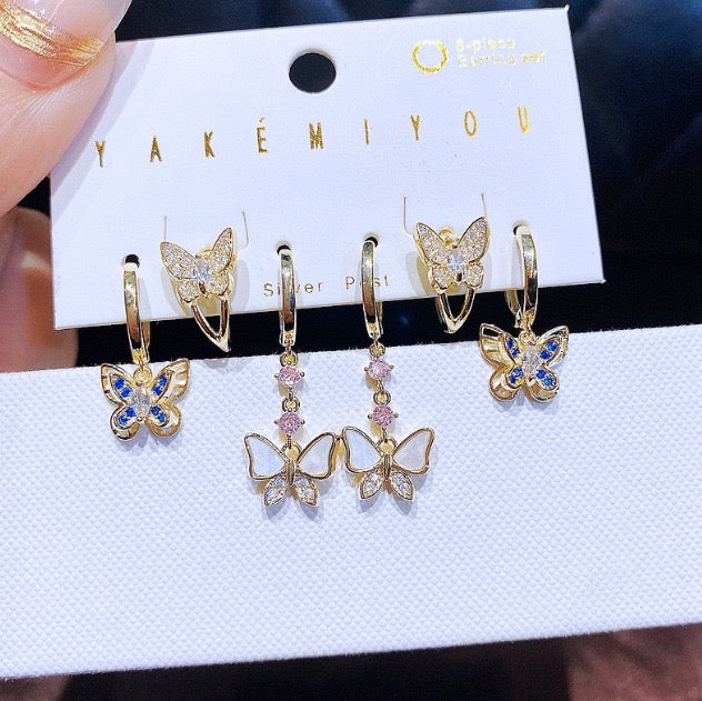 Set asimetrico 3 Mariposa | Pendientes