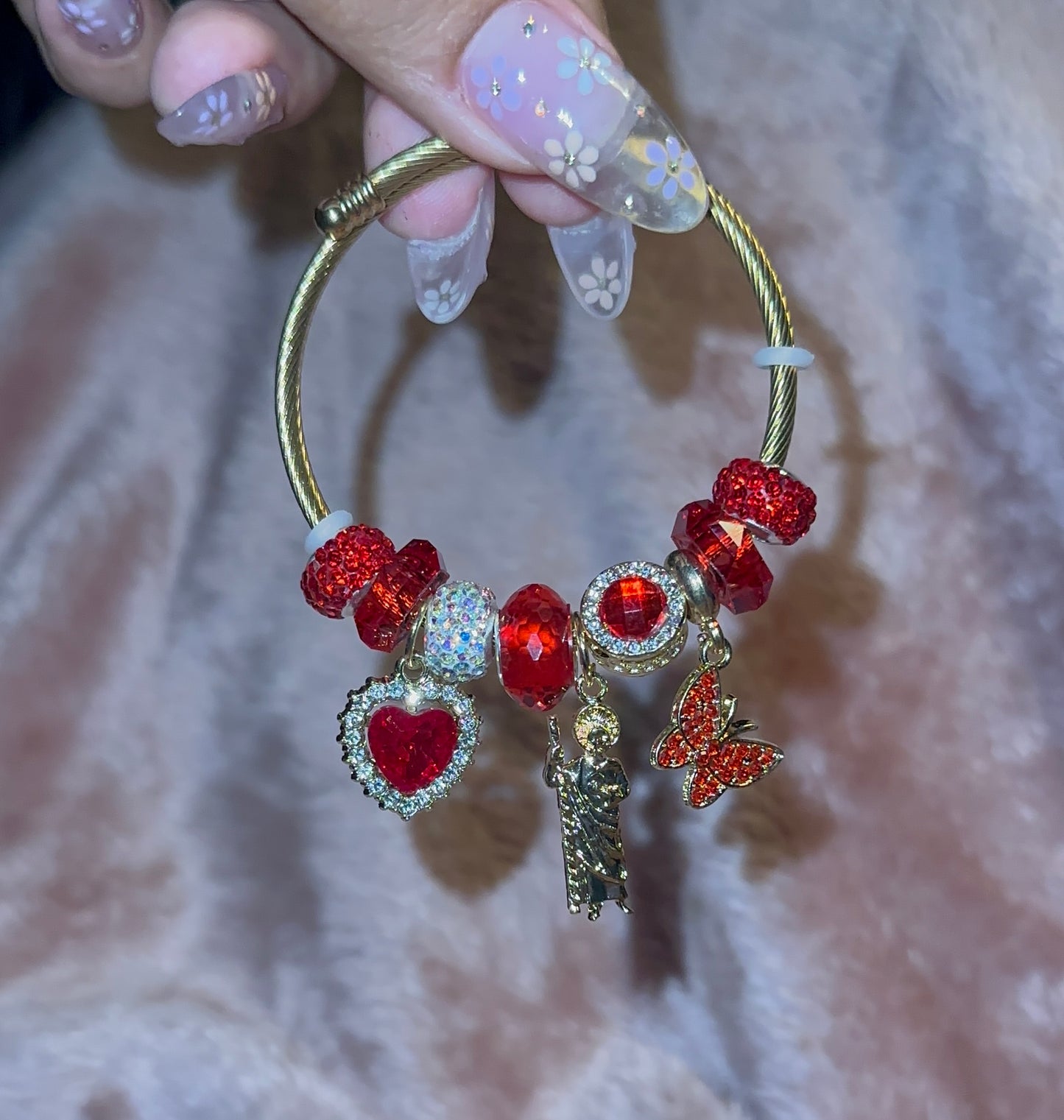 San Judas con Rojo | Brazalete Charms