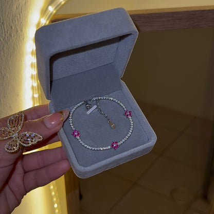 Jasmine Tenis Brazalete | Plata s925