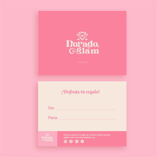 Tarjeta de Regalo Dorado Glam