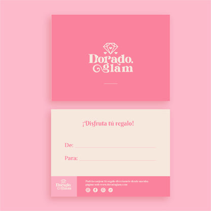 Tarjeta de Regalo Dorado Glam